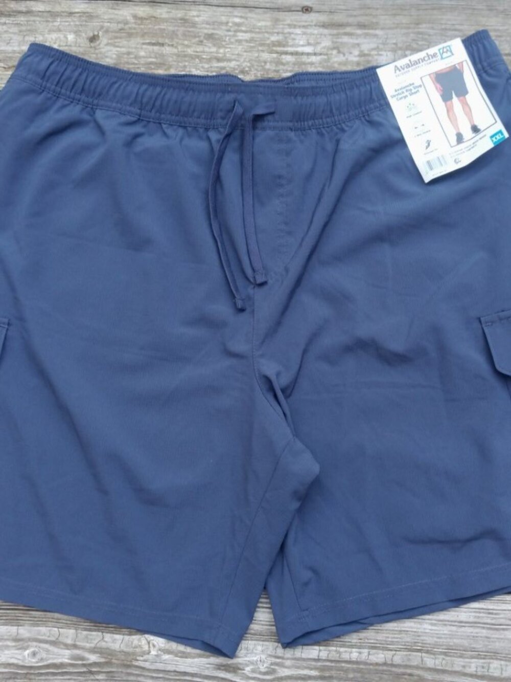Avalanche Outdoor Supply Company Stretch Rip Stop Cargo Short Navy Blue XXL NWT